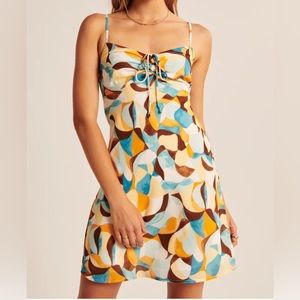 Abercrombie Cinch Front Slip Mini Dress NWT